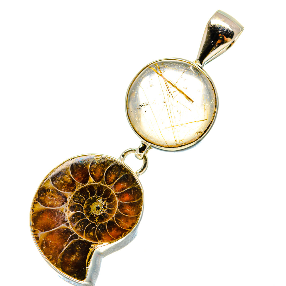 Ammonite Fossil Pendants handcrafted by Anasilvercos - PD758564