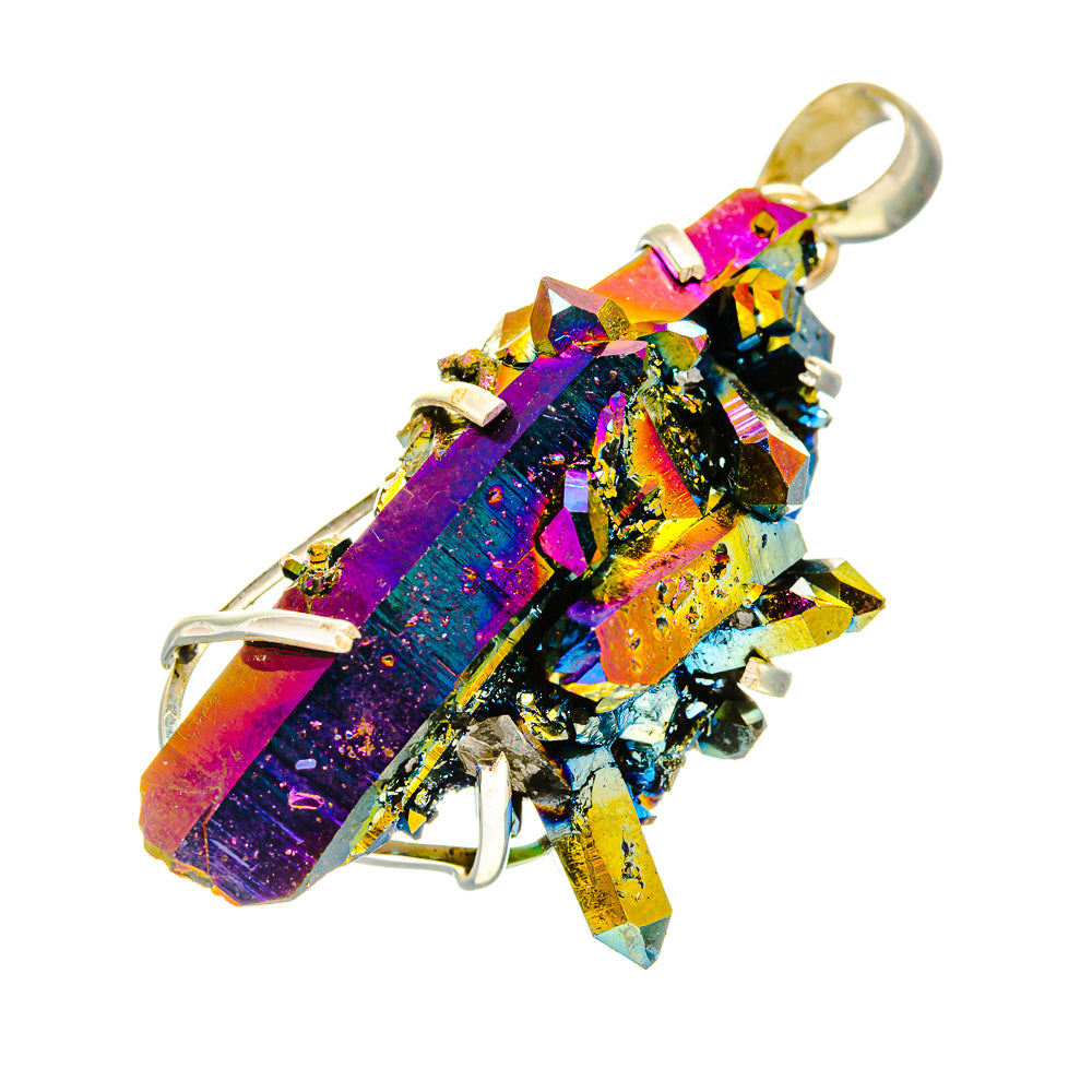 Titanium Sunshine Druzy Pendants handcrafted by Anasilvercos - PD758579