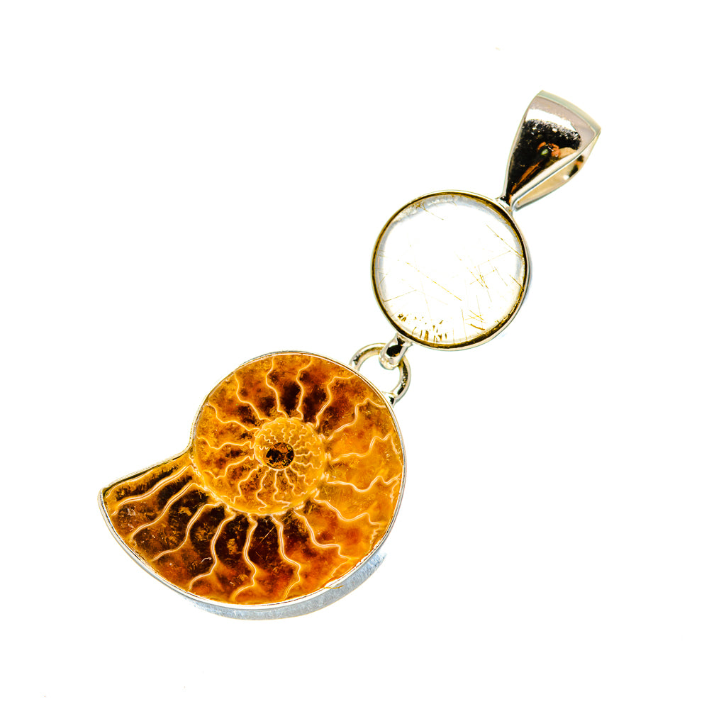 Ammonite Fossil Pendants handcrafted by Anasilvercos - PD758582