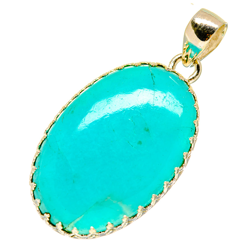 Peruvian Amazonite Pendants handcrafted by Anasilvercos - PD758590
