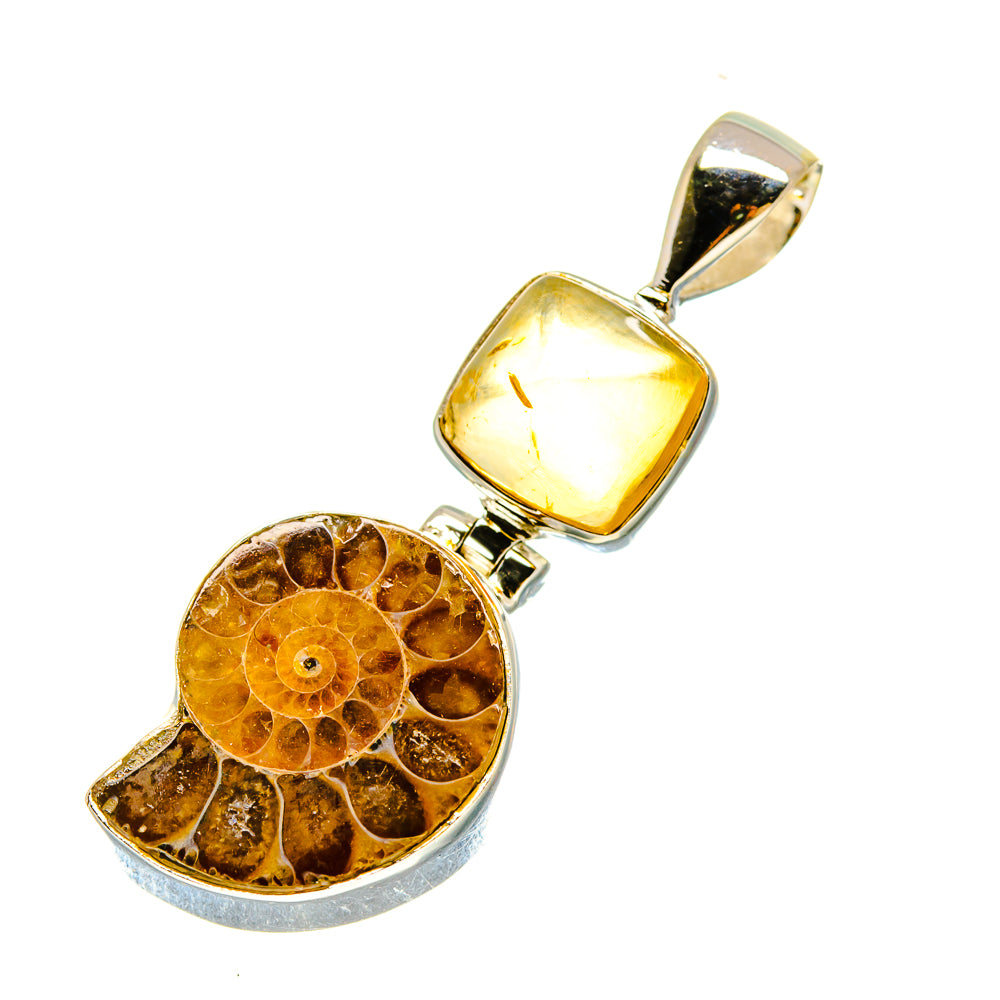 Ammonite Fossil Pendants handcrafted by Anasilvercos - PD758592