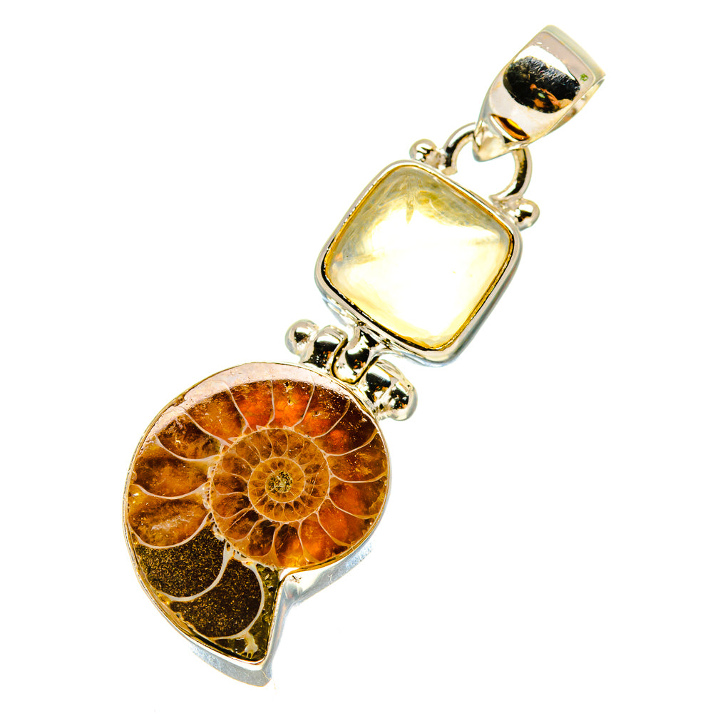 Ammonite Fossil Pendants handcrafted by Anasilvercos - PD758593