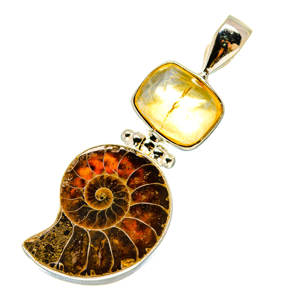 Ammonite Fossil Pendants handcrafted by Anasilvercos - PD758594