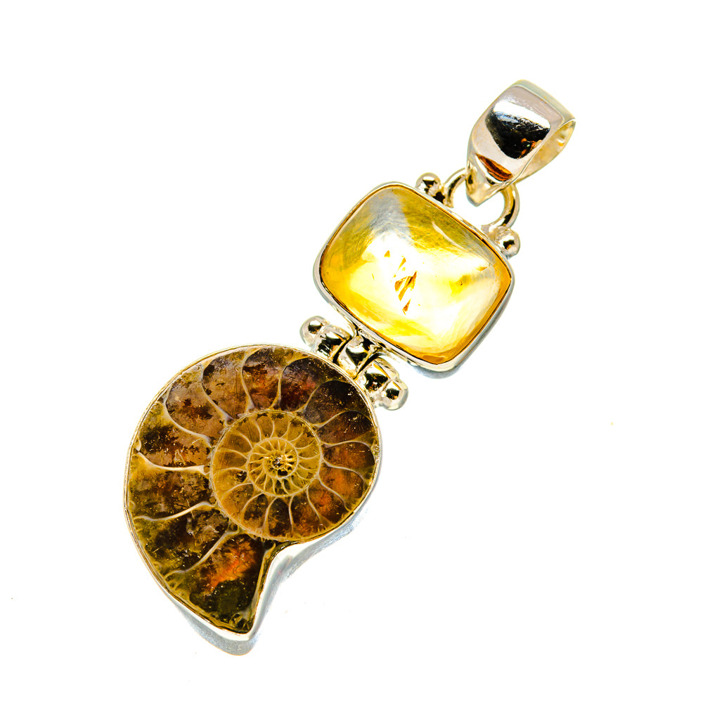 Ammonite Fossil Pendants handcrafted by Anasilvercos - PD758600