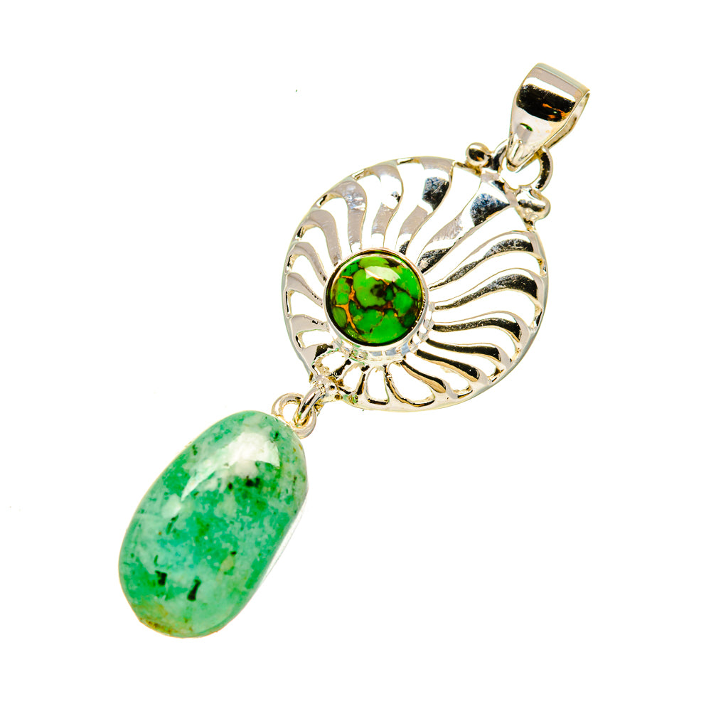 Australian Green Opal Pendants handcrafted by Anasilvercos - PD758618