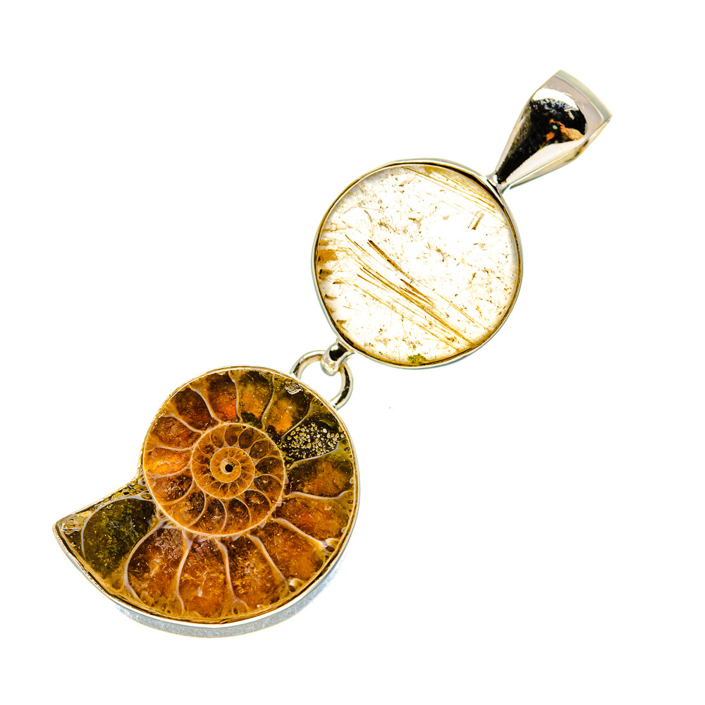 Ammonite Fossil Pendants handcrafted by Anasilvercos - PD758621
