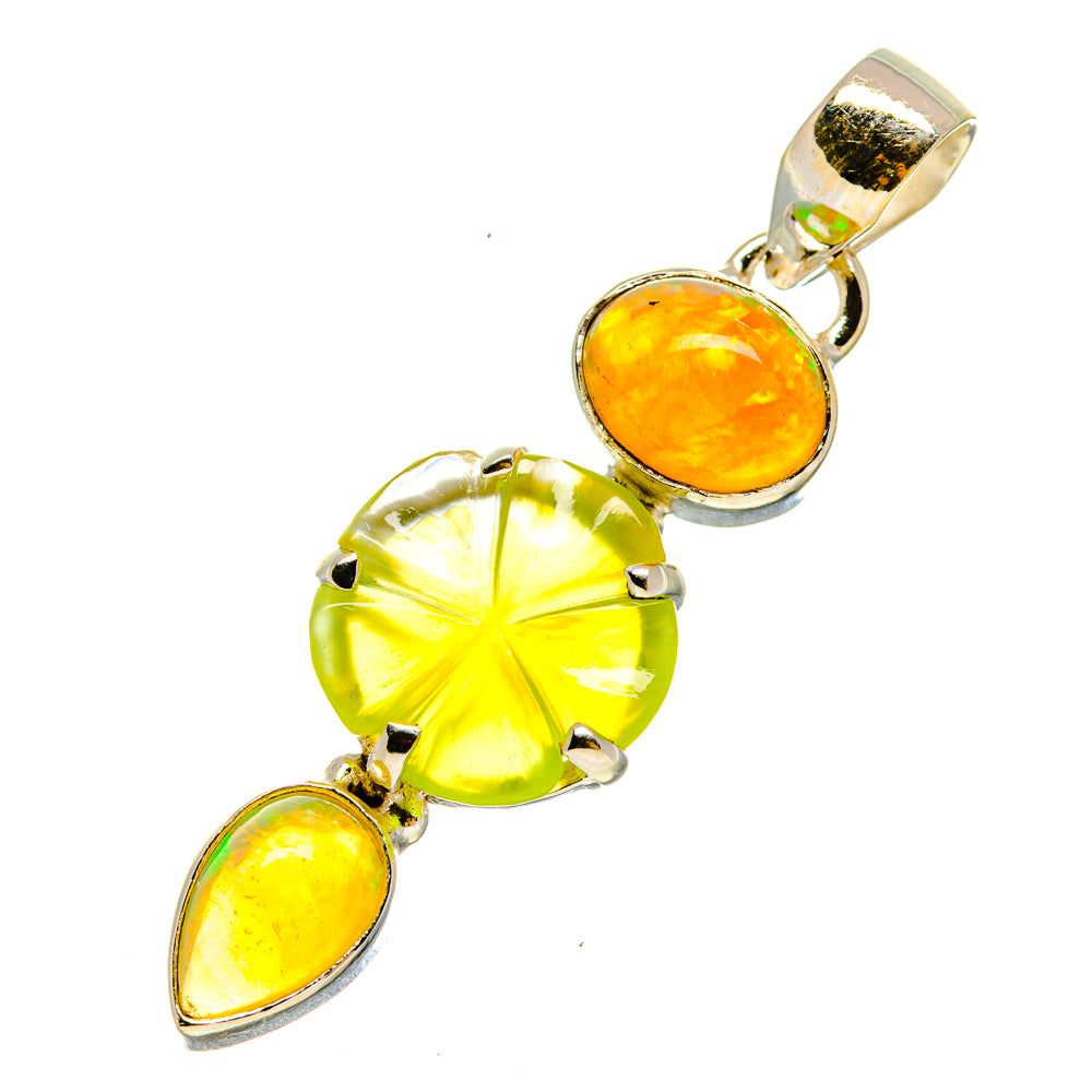 Green Tourmaline Pendants handcrafted by Anasilvercos - PD758623