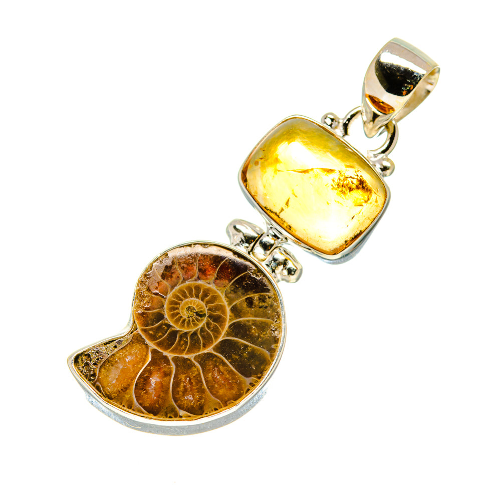 Ammonite Fossil Pendants handcrafted by Anasilvercos - PD758639
