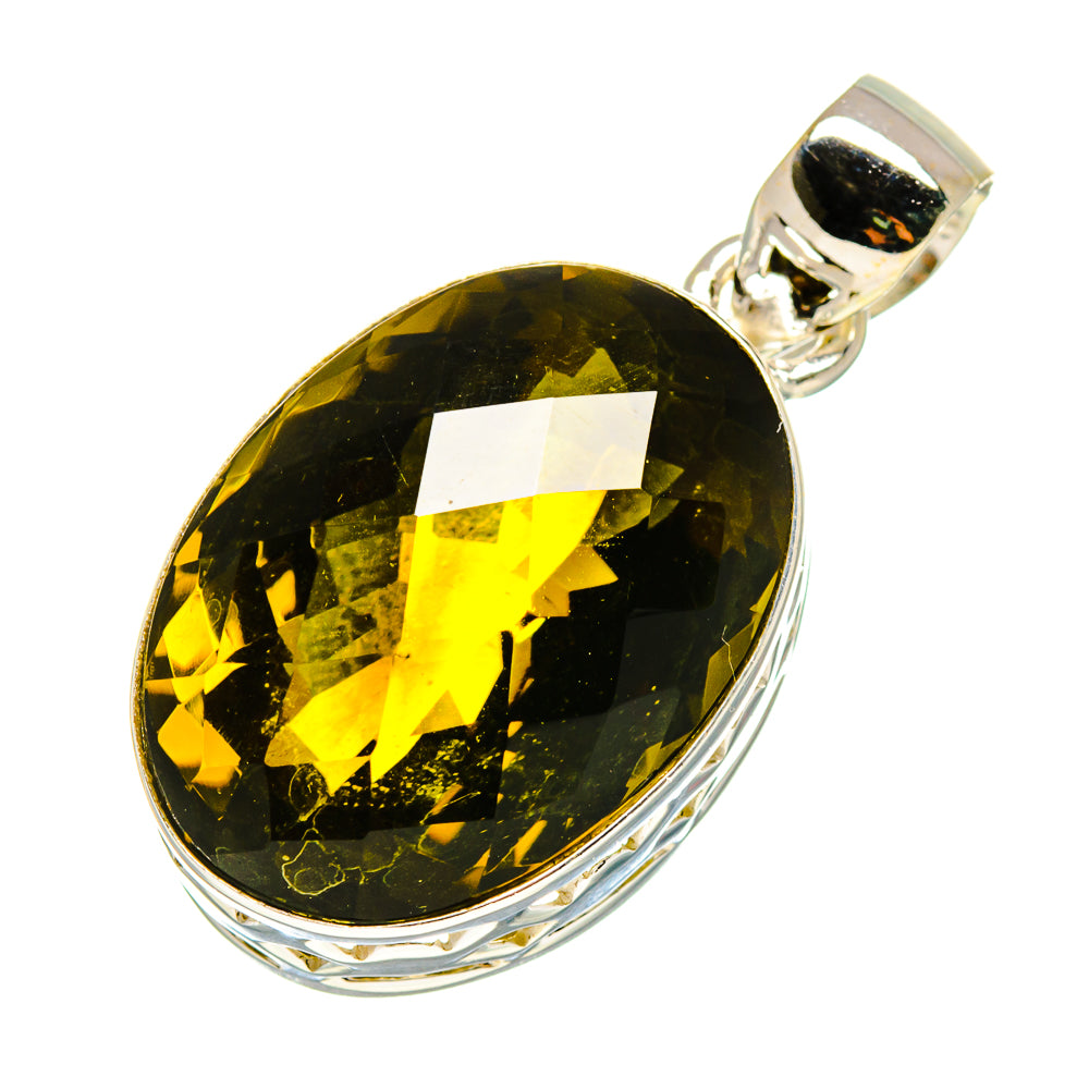 Olive Quartz Pendants handcrafted by Anasilvercos - PD758659