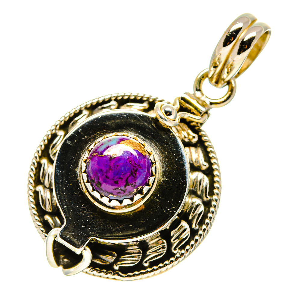 Purple Copper Composite Turquoise Pendants handcrafted by Anasilvercos - PD758663