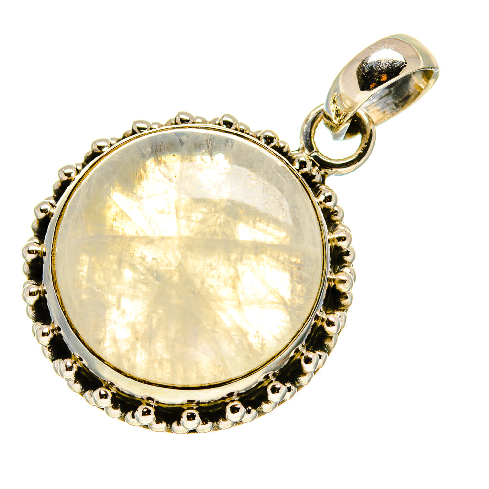 Rainbow Moonstone Pendants handcrafted by Anasilvercos - PD758666