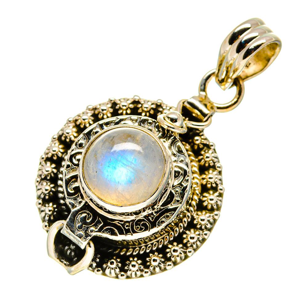 Rainbow Moonstone Pendants handcrafted by Anasilvercos - PD758667