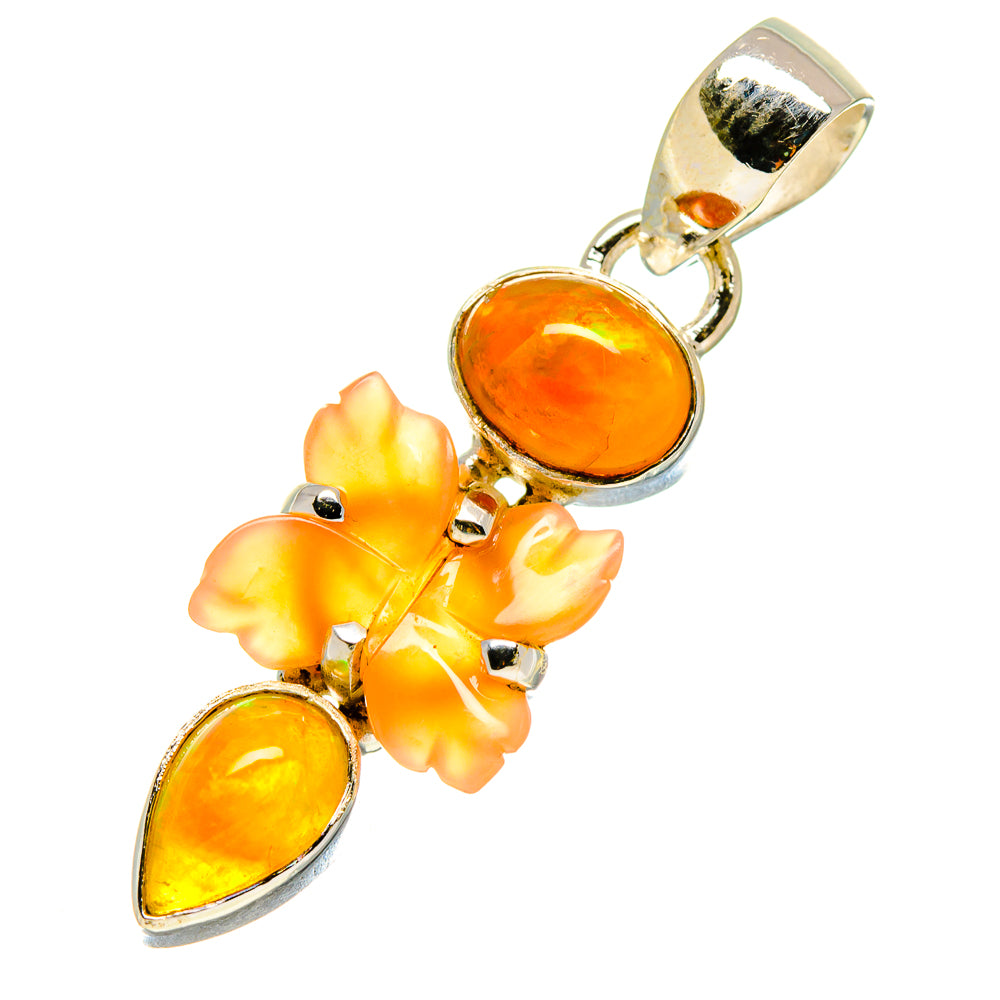 Peach Moonstone Pendants handcrafted by Anasilvercos - PD758674
