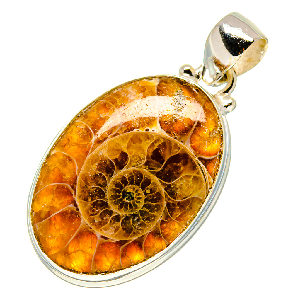 Ammonite Fossil Pendants handcrafted by Anasilvercos - PD758678