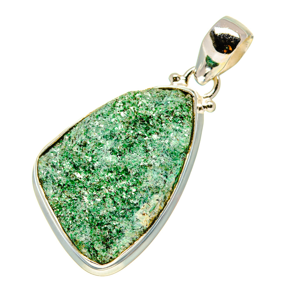 Green Fuchsite Pendants handcrafted by Anasilvercos - PD758681 - Photo 2