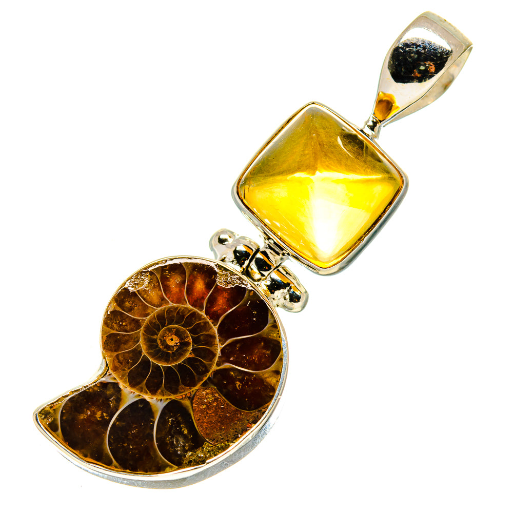 Ammonite Fossil Pendants handcrafted by Anasilvercos - PD758697