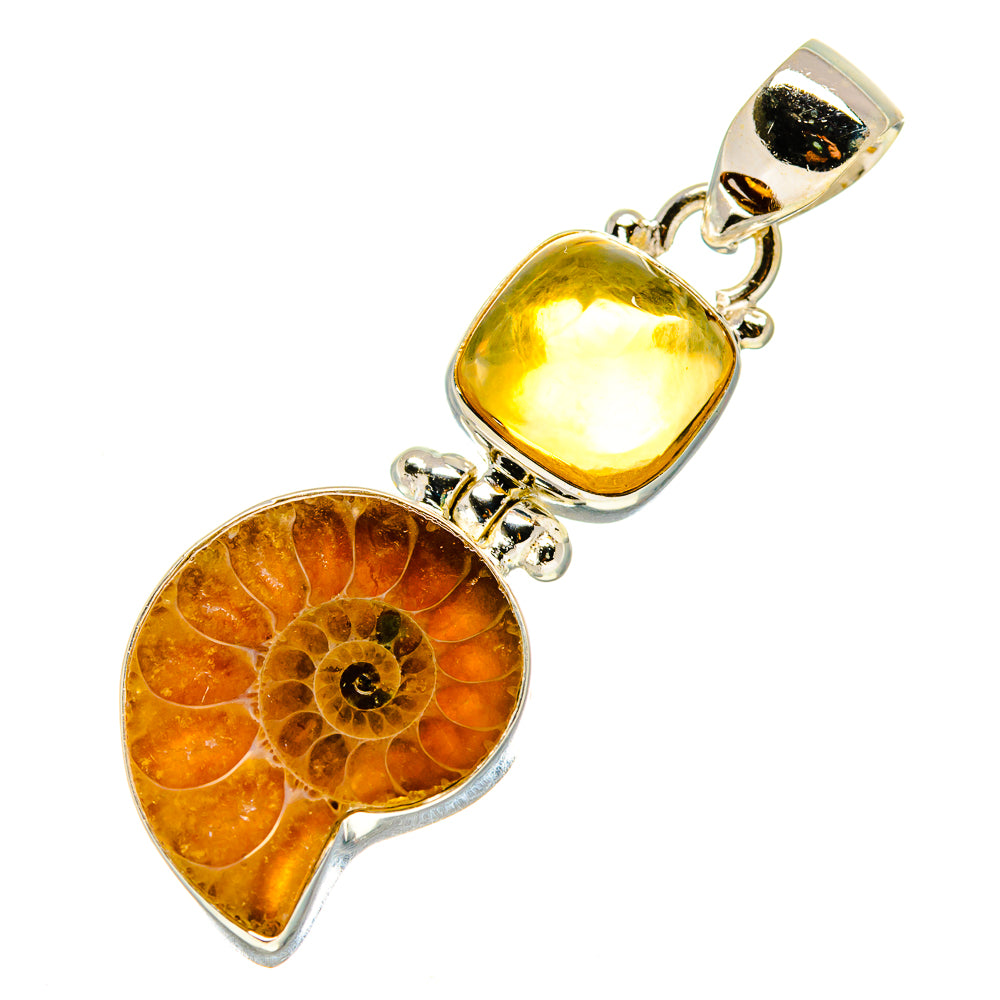 Ammonite Fossil Pendants handcrafted by Anasilvercos - PD758698