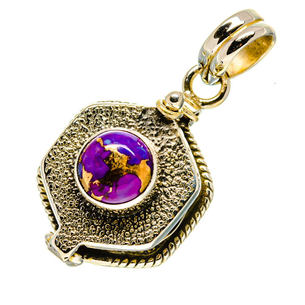 Purple Copper Composite Turquoise Pendants handcrafted by Anasilvercos - PD758711