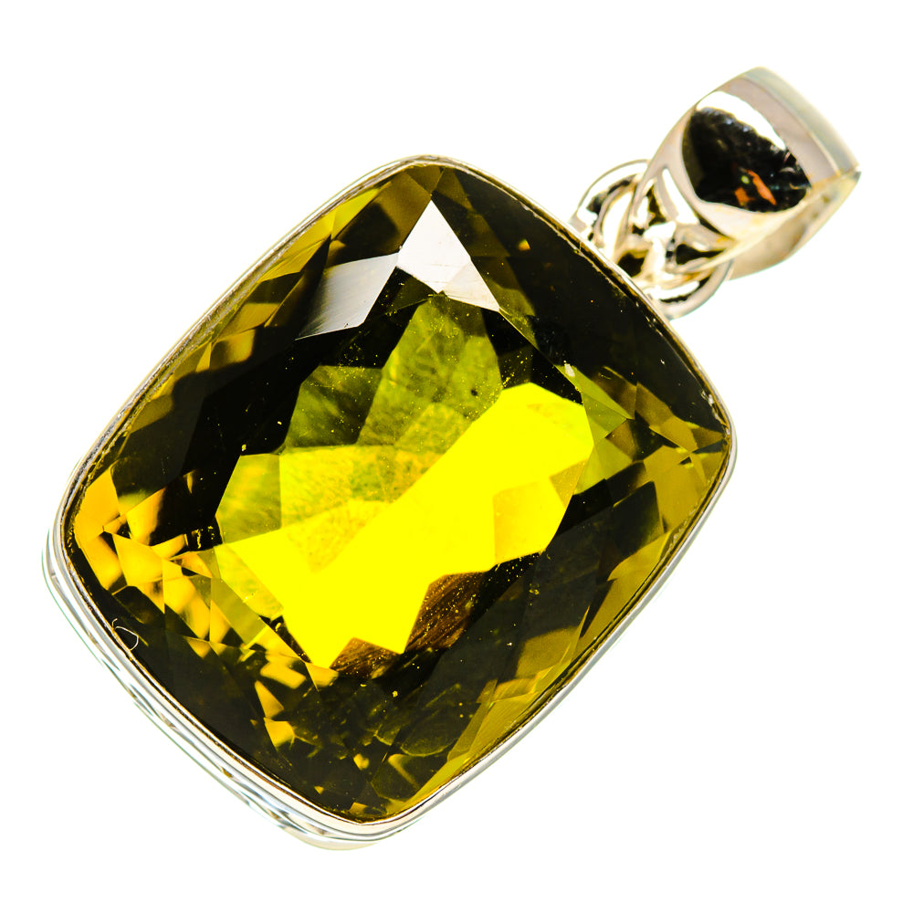 Olive Quartz Pendants handcrafted by Anasilvercos - PD758715