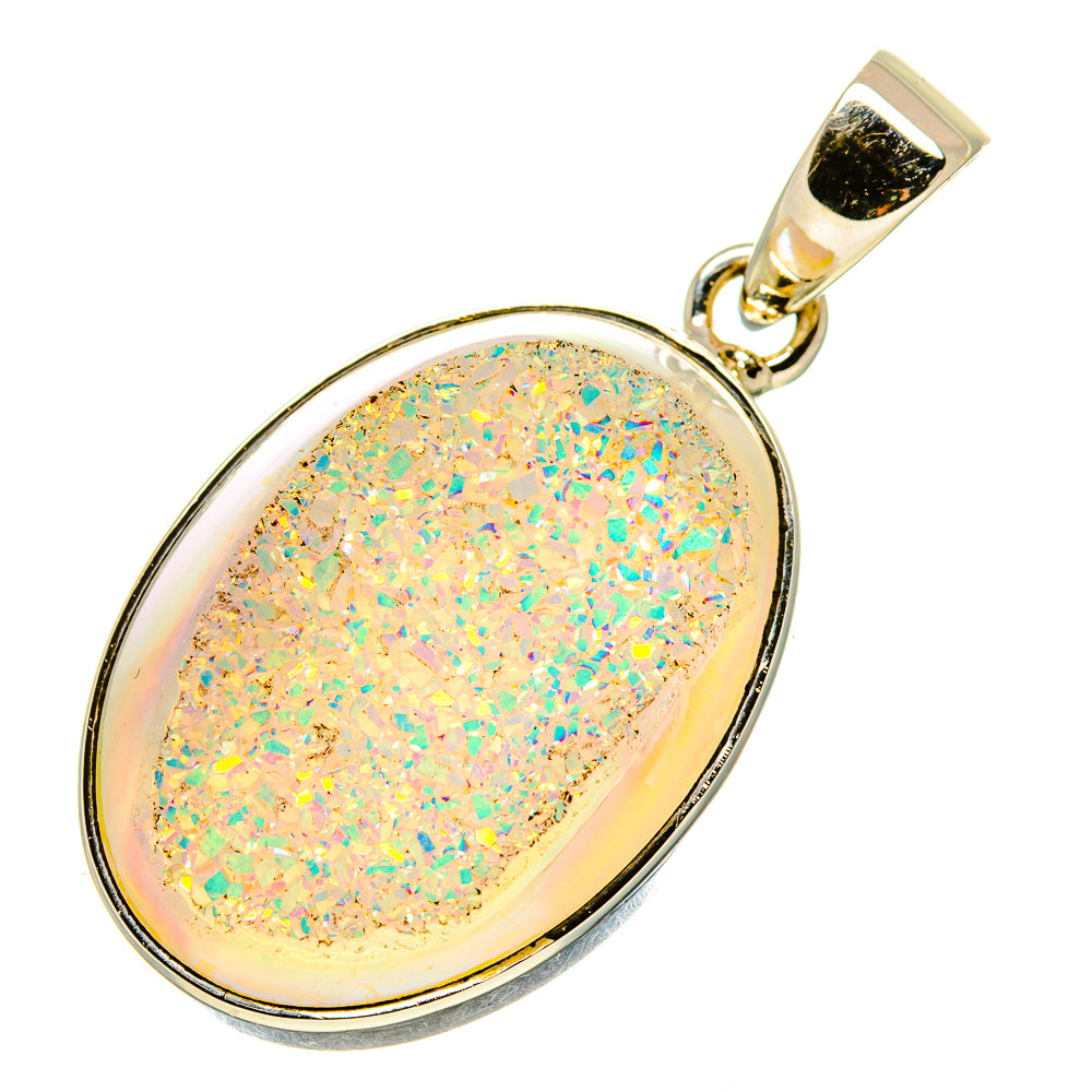 Rainbow Druzy Pendants handcrafted by Anasilvercos - PD758725