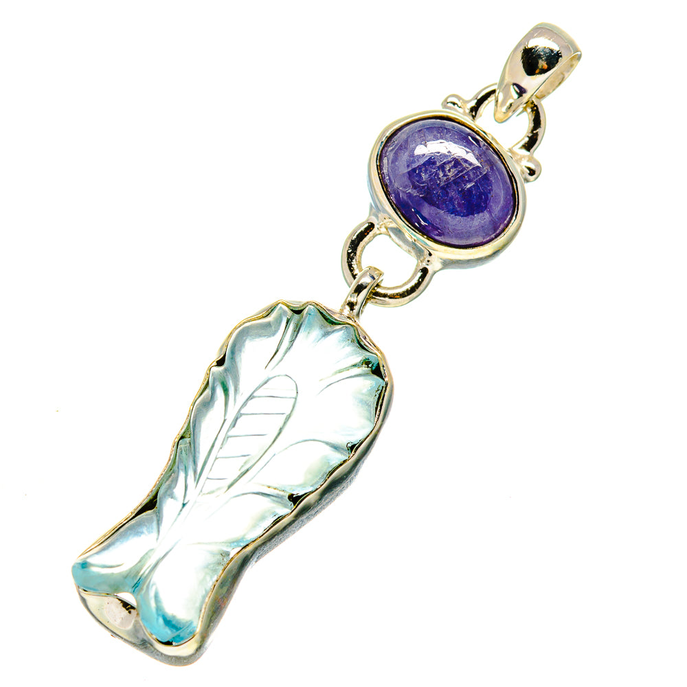 Aquamarine, Tanzanite Pendants handcrafted by Anasilvercos - PD758767