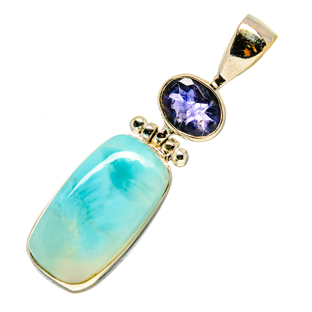 Larimar, Tanzanite Pendants handcrafted by Anasilvercos - PD758770