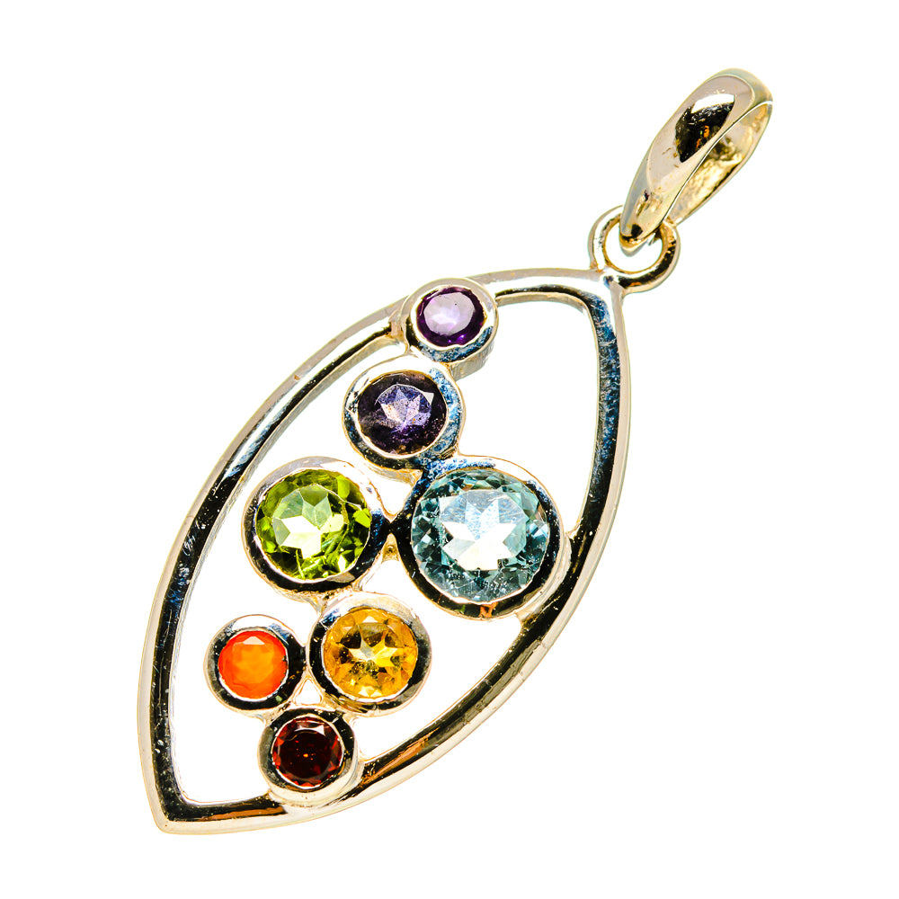 Multi-Stone Chakra Pendants handcrafted by Anasilvercos - PD758787