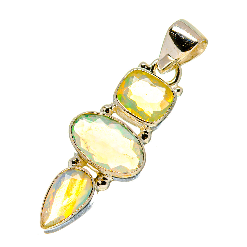 Ethiopian Opal Pendants handcrafted by Anasilvercos - PD758788
