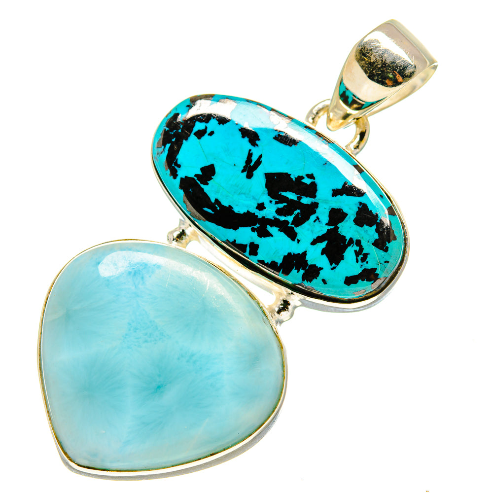 Larimar, Shattuckite Pendants handcrafted by Anasilvercos - PD758794