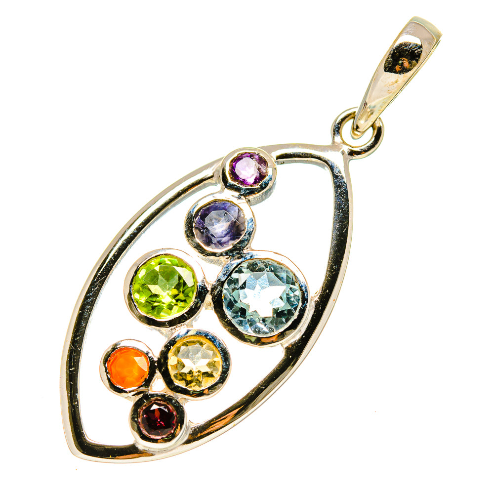 Multi-Stone Chakra Pendants handcrafted by Anasilvercos - PD758799