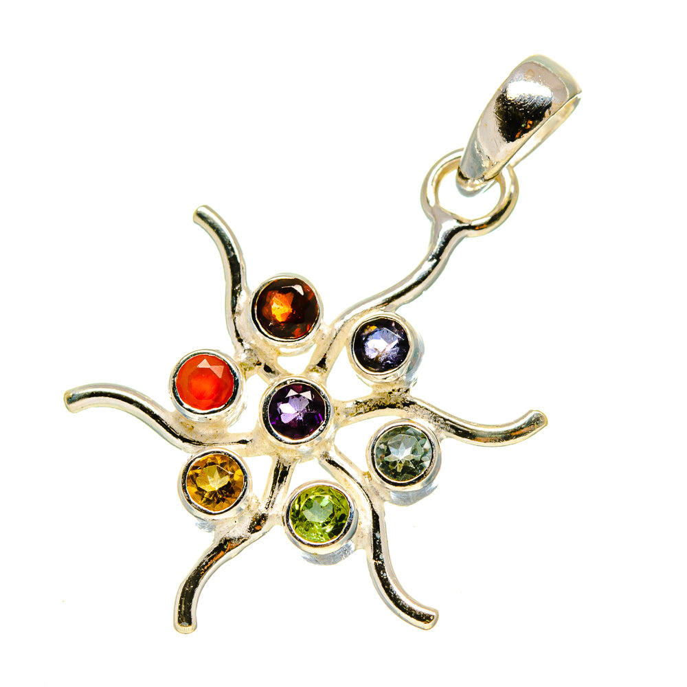 Multi-Stone Chakra Pendants handcrafted by Anasilvercos - PD758833