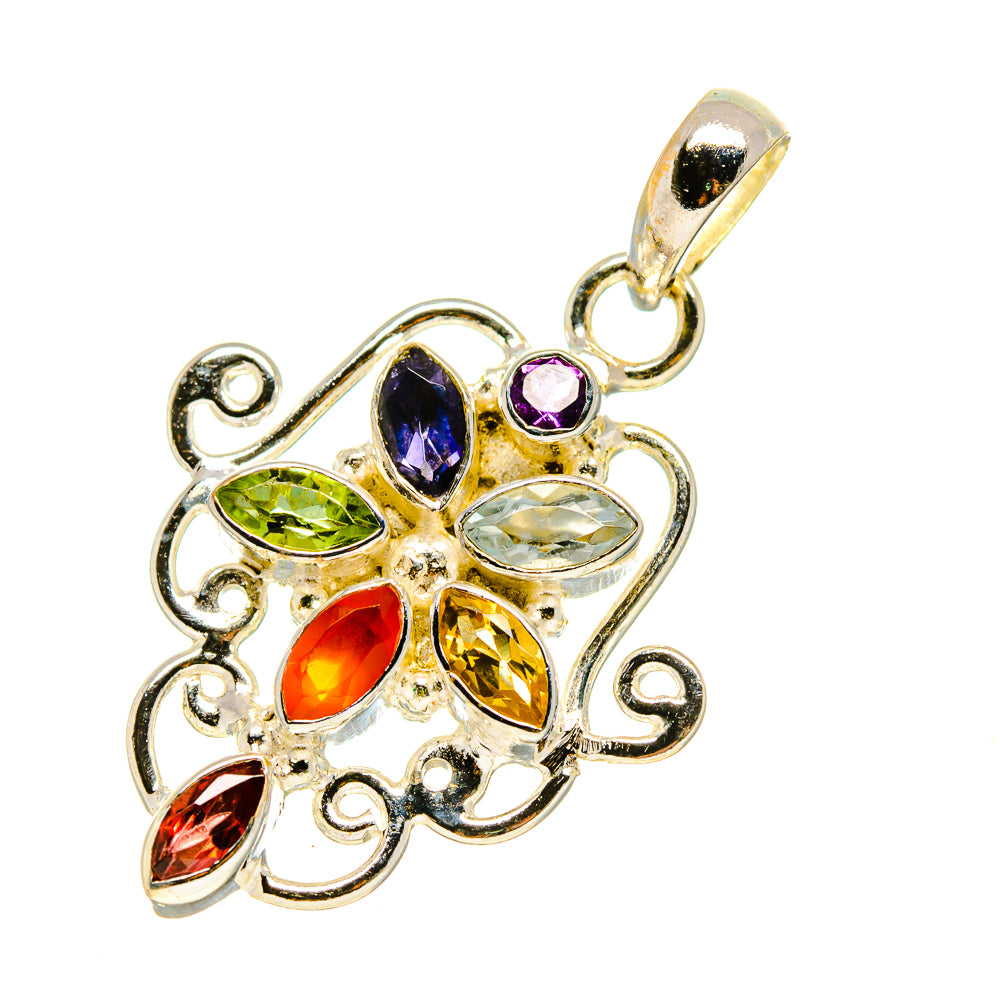 Multi-Stone Chakra Pendants handcrafted by Anasilvercos - PD758835