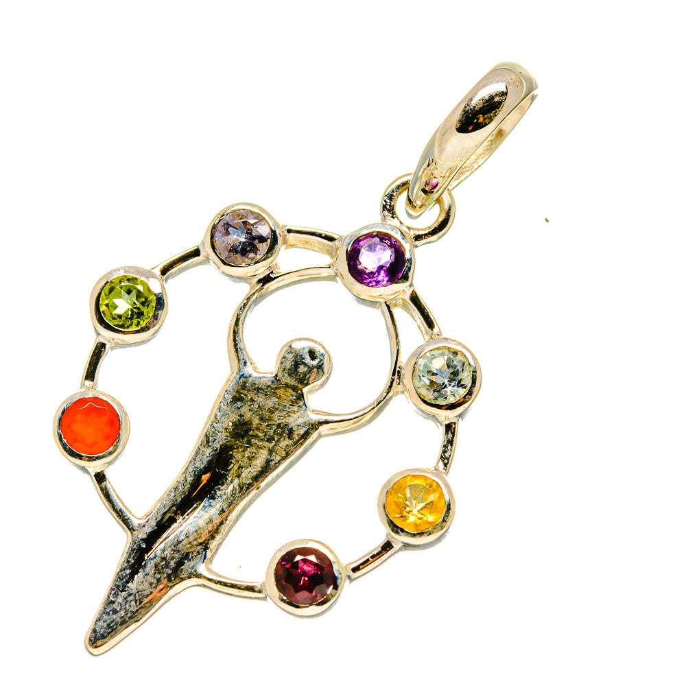 Multi-Stone Chakra Pendants handcrafted by Anasilvercos - PD758836