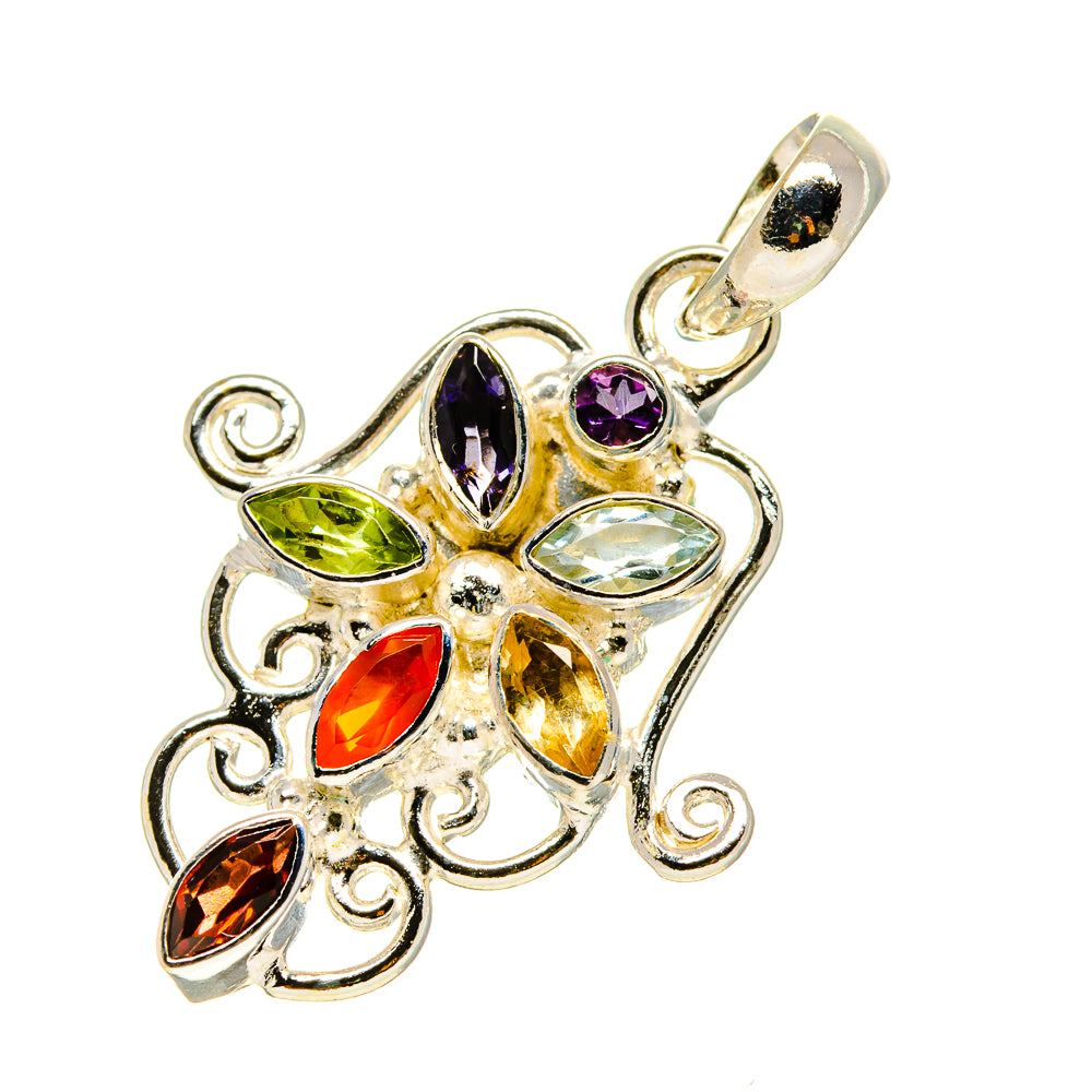 Multi-Stone Chakra Pendants handcrafted by Anasilvercos - PD758843