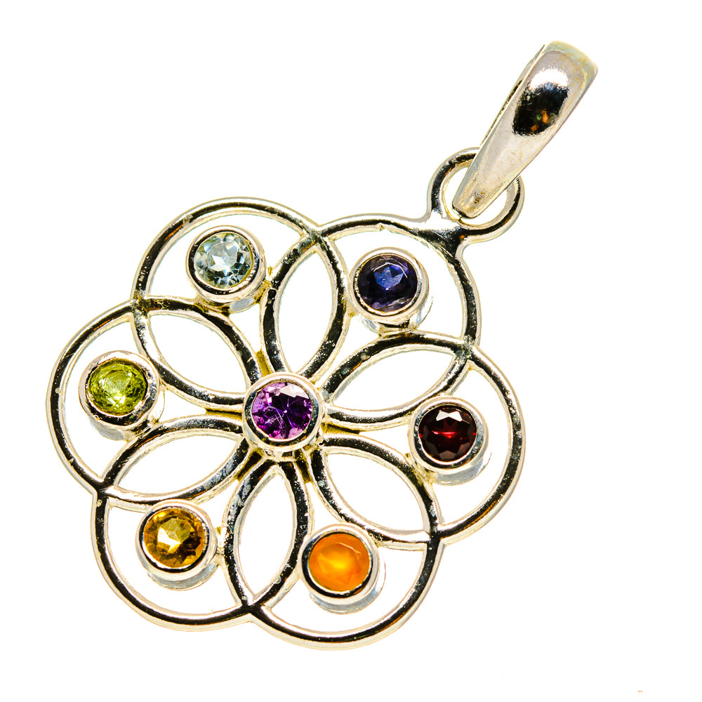 Multi-Stone Chakra Pendants handcrafted by Anasilvercos - PD758845