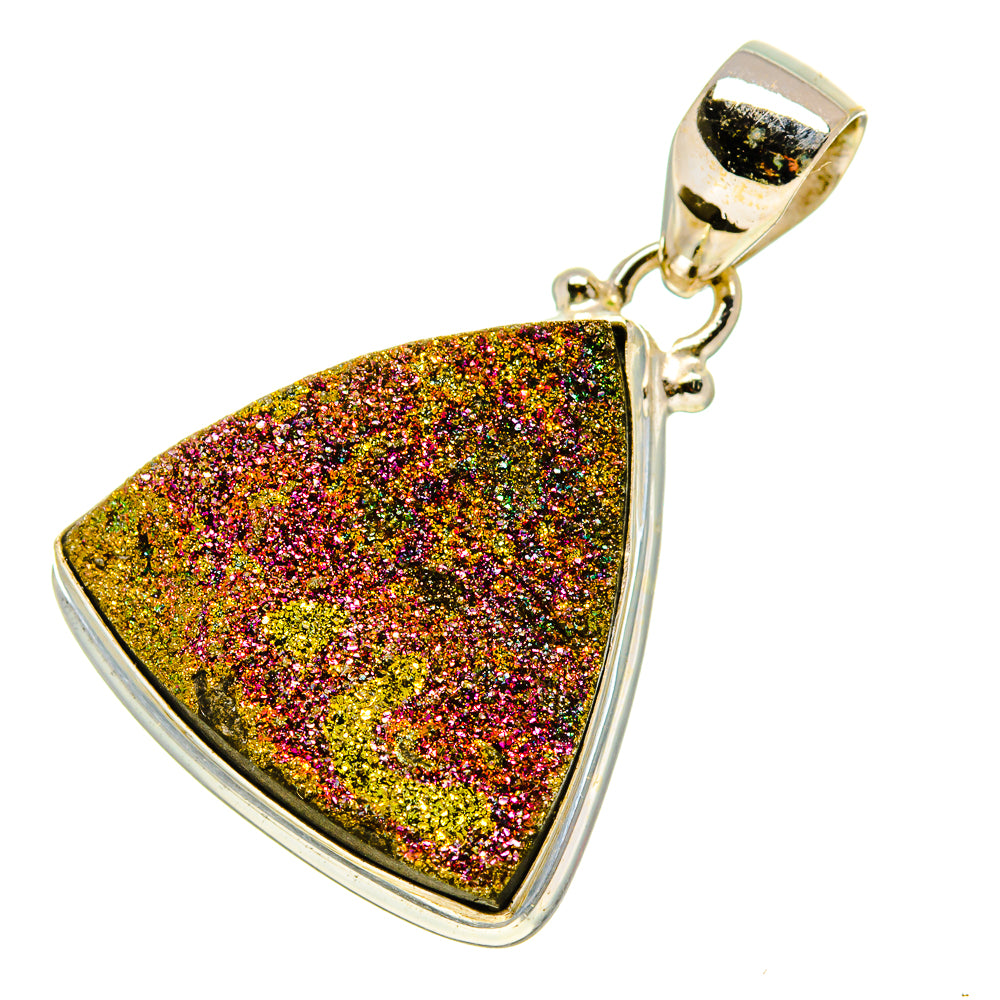 Spectro Pyrite Druzy Pendants handcrafted by Anasilvercos - PD758848