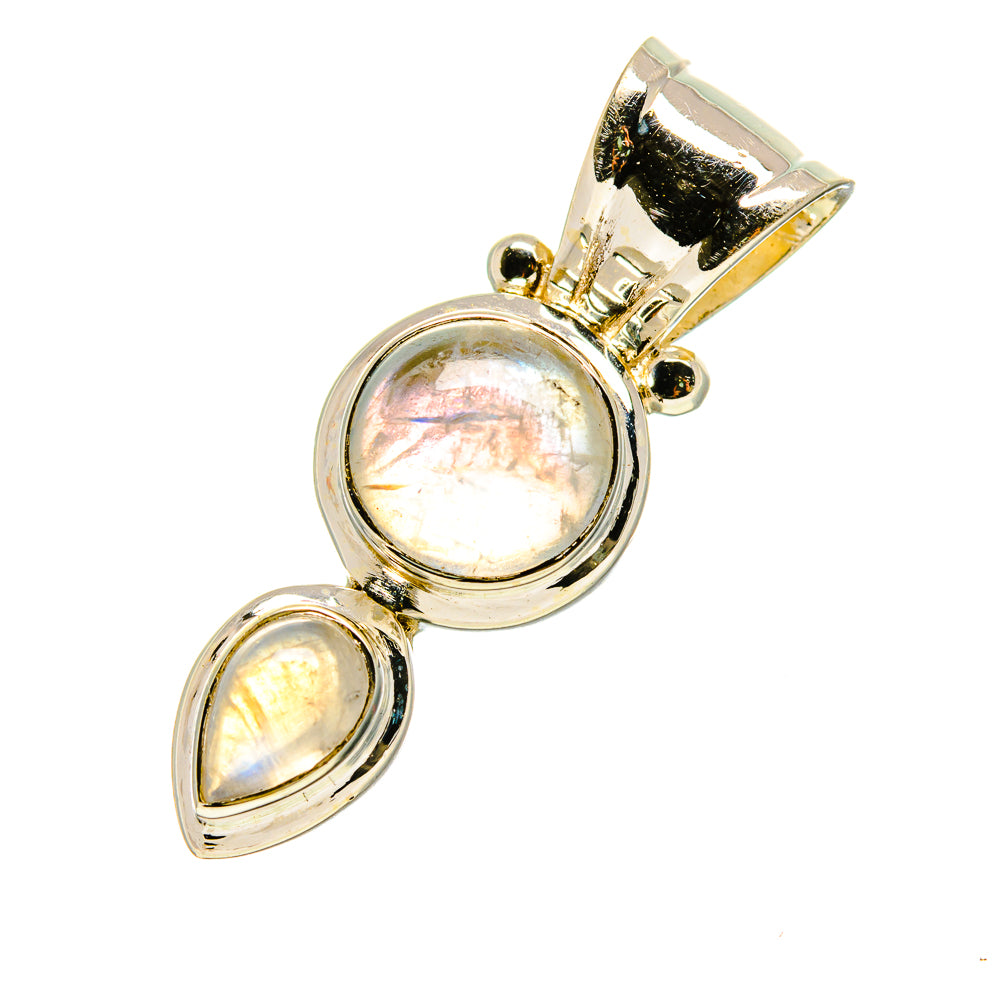 Rainbow Moonstone Pendants handcrafted by Anasilvercos - PD758851