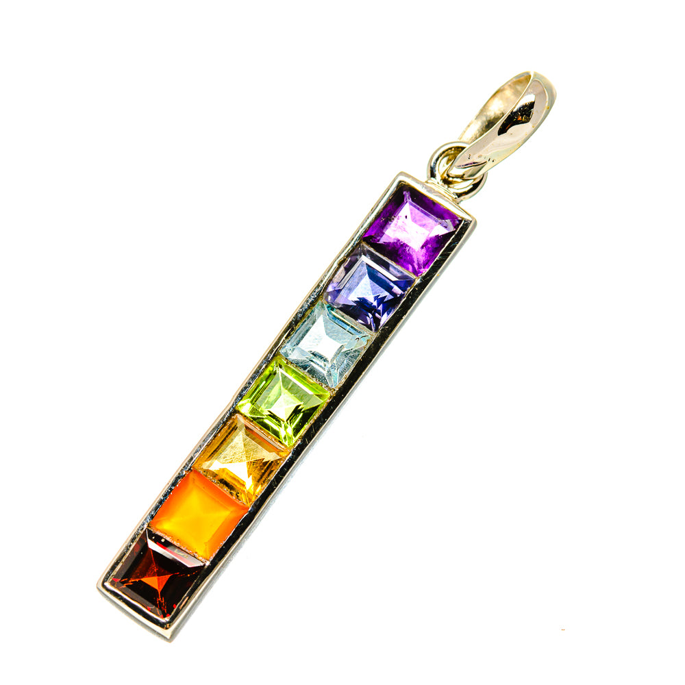 Multi-Stone Chakra Pendants handcrafted by Anasilvercos - PD758856