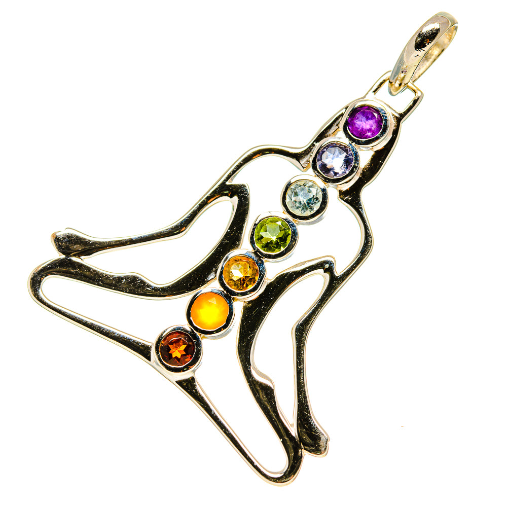 Multi-Stone Chakra Pendants handcrafted by Anasilvercos - PD758861