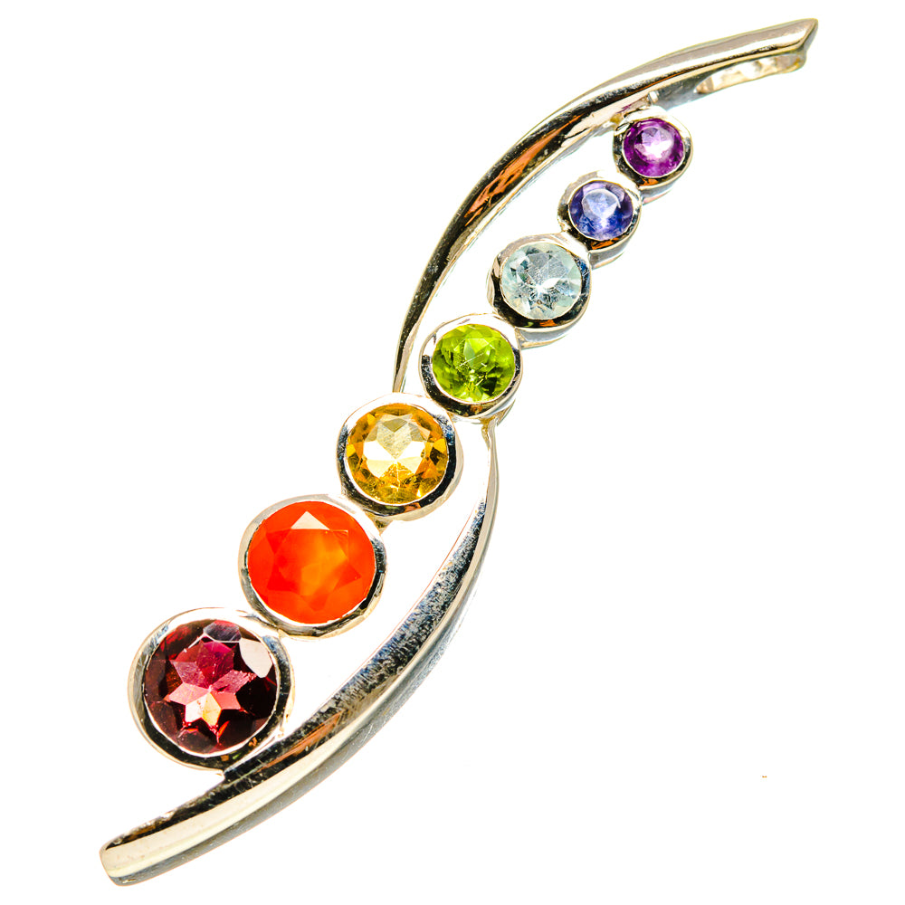 Multi-Stone Chakra Pendants handcrafted by Anasilvercos - PD758863