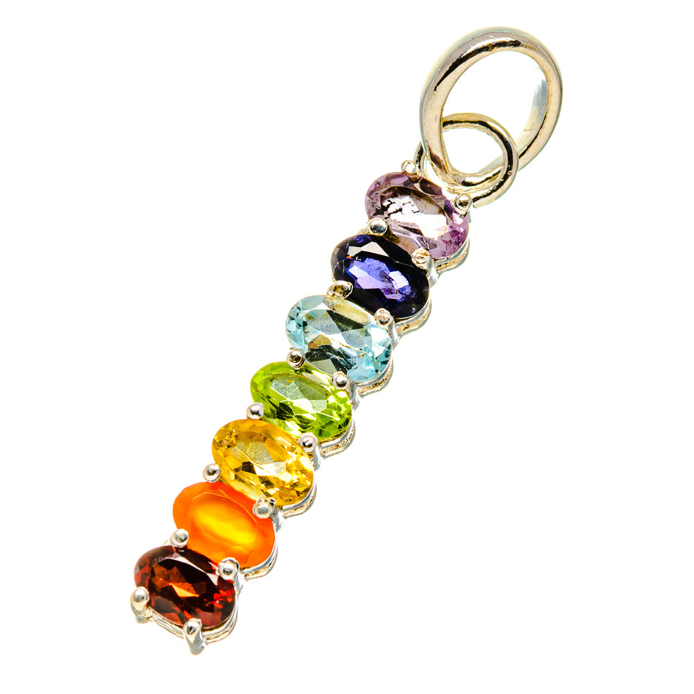 Multi-Stone Chakra Pendants handcrafted by Anasilvercos - PD758864