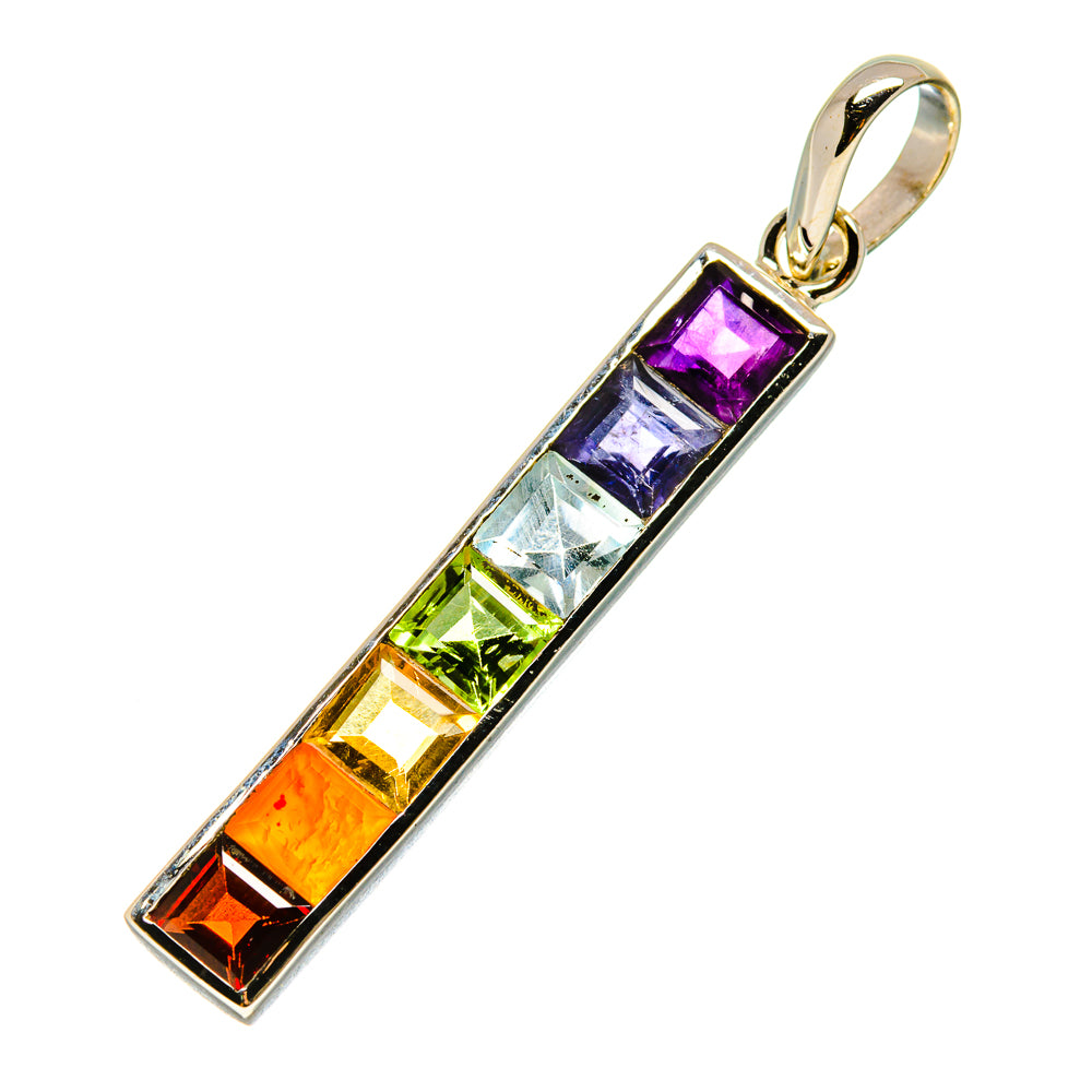 Multi-Stone Chakra Pendants handcrafted by Anasilvercos - PD758865
