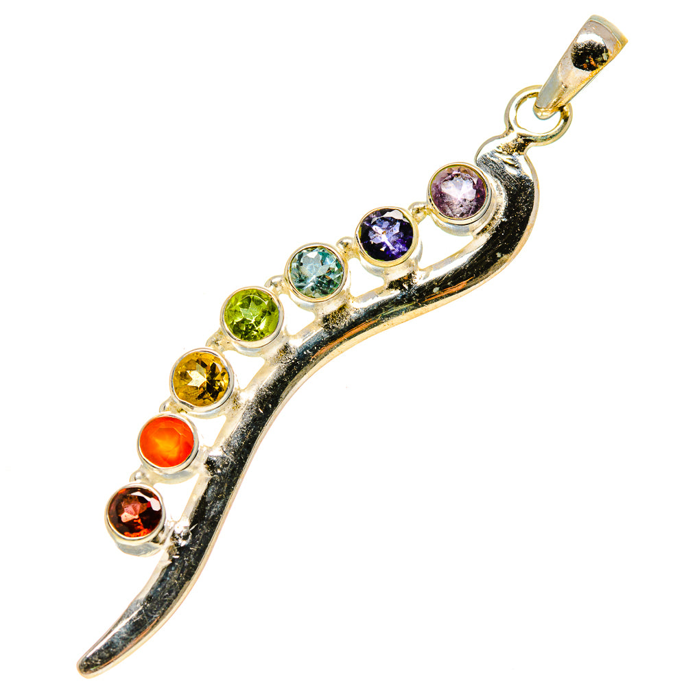 Multi-Stone Chakra Pendants handcrafted by Anasilvercos - PD758866