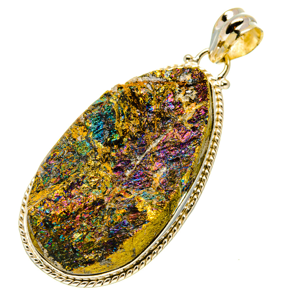 Spectro Pyrite Druzy Pendants handcrafted by Anasilvercos - PD758867