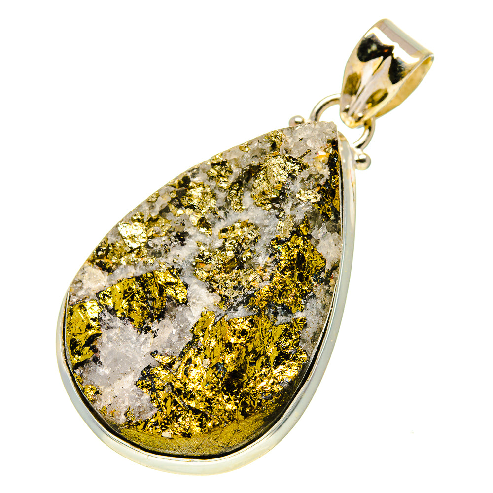 Spectro Pyrite Druzy Pendants handcrafted by Anasilvercos - PD758869