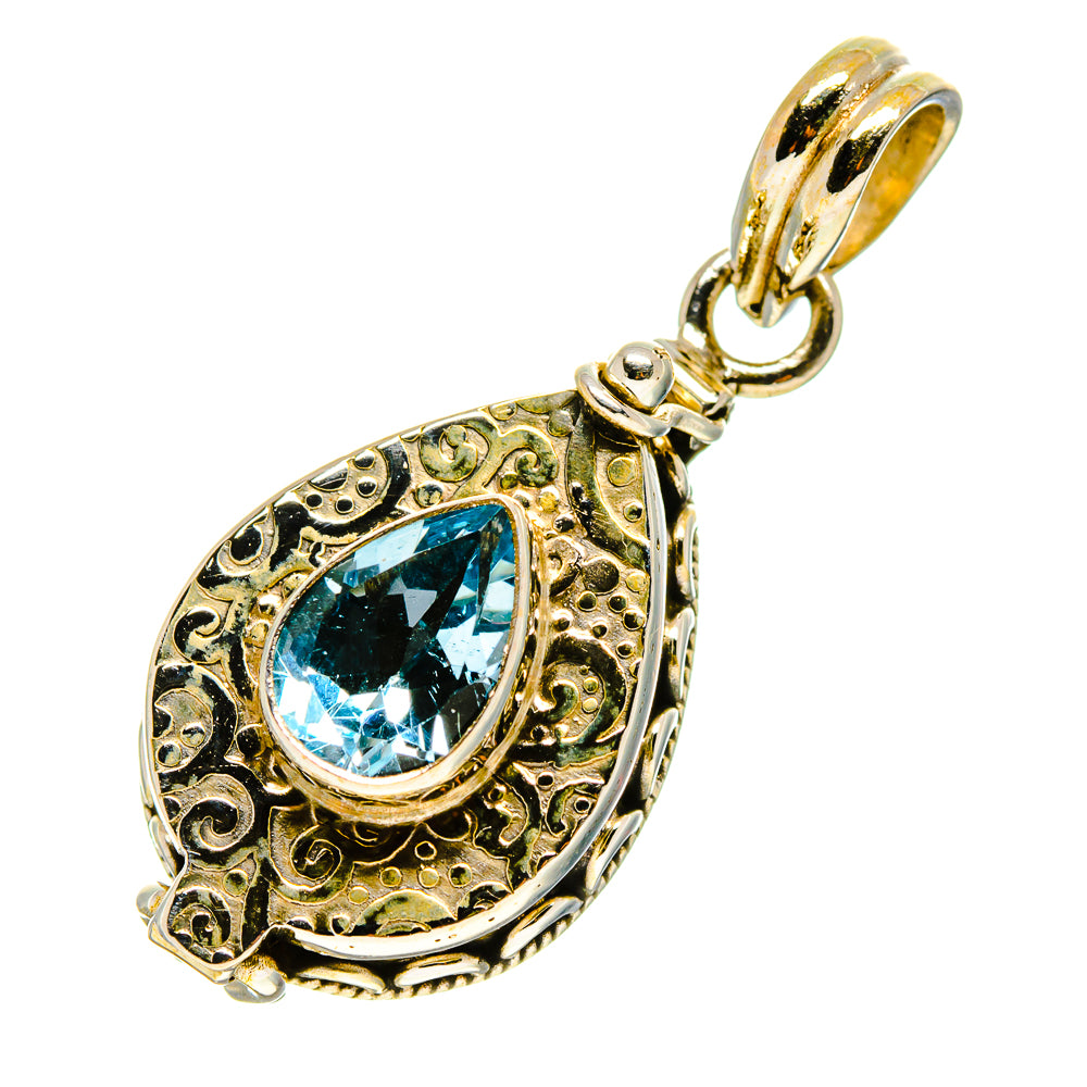 Blue Topaz Pendants handcrafted by Anasilvercos - PD758887