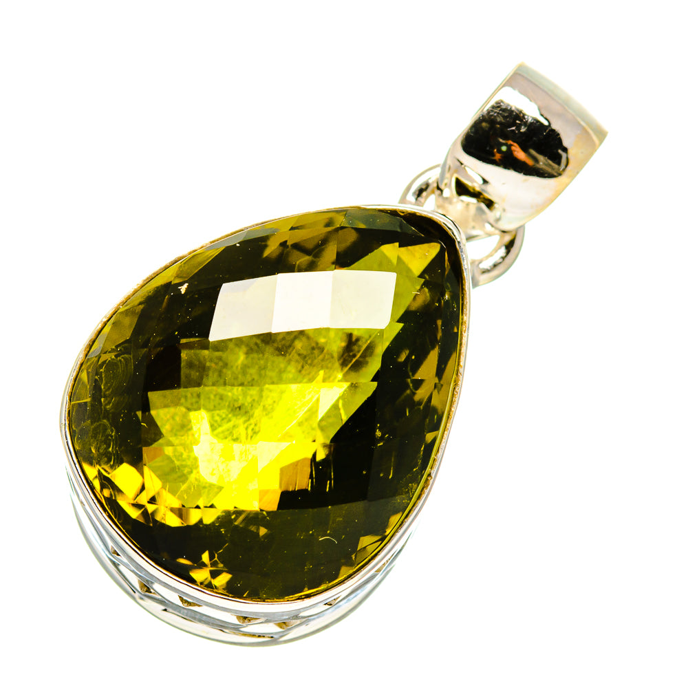 Olive Quartz Pendants handcrafted by Anasilvercos - PD758892