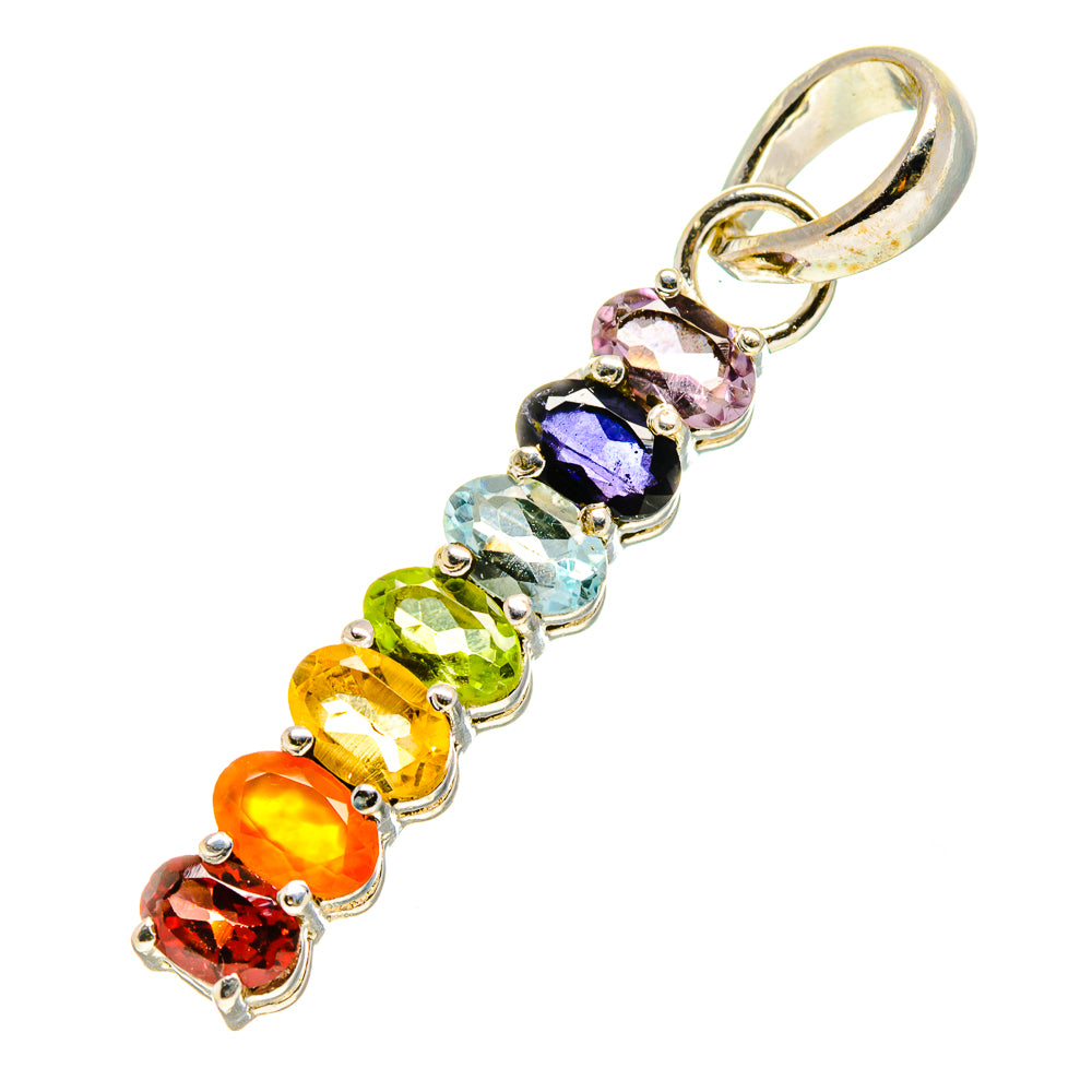 Multi-Stone Chakra Pendants handcrafted by Anasilvercos - PD758909