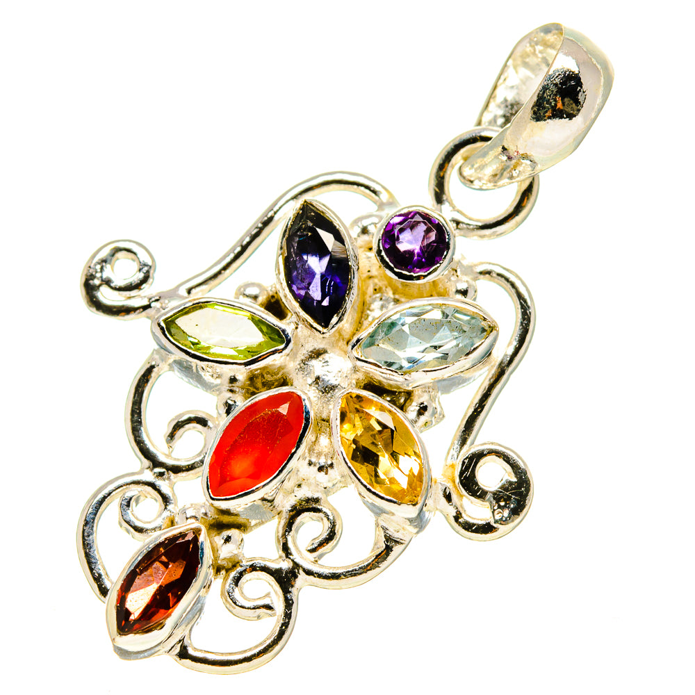 Multi-Stone Chakra Pendants handcrafted by Anasilvercos - PD758911
