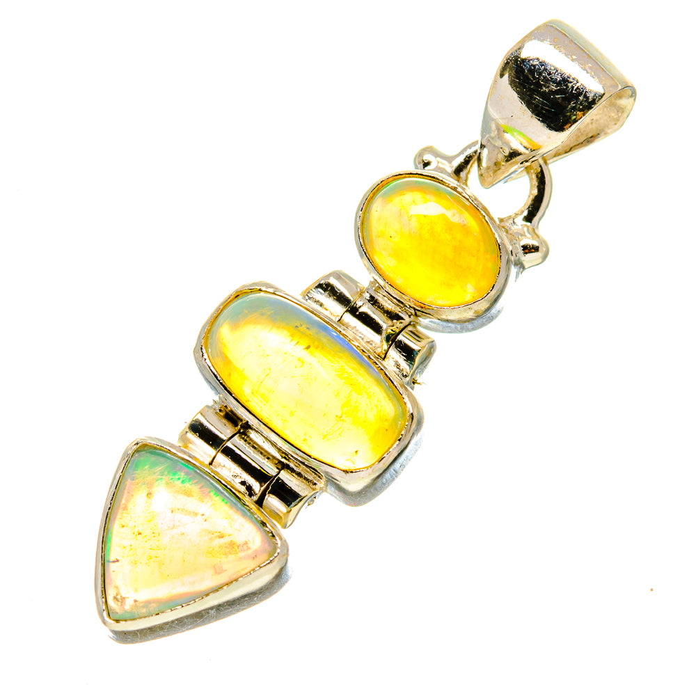 Ethiopian Opal Pendants handcrafted by Anasilvercos - PD758916